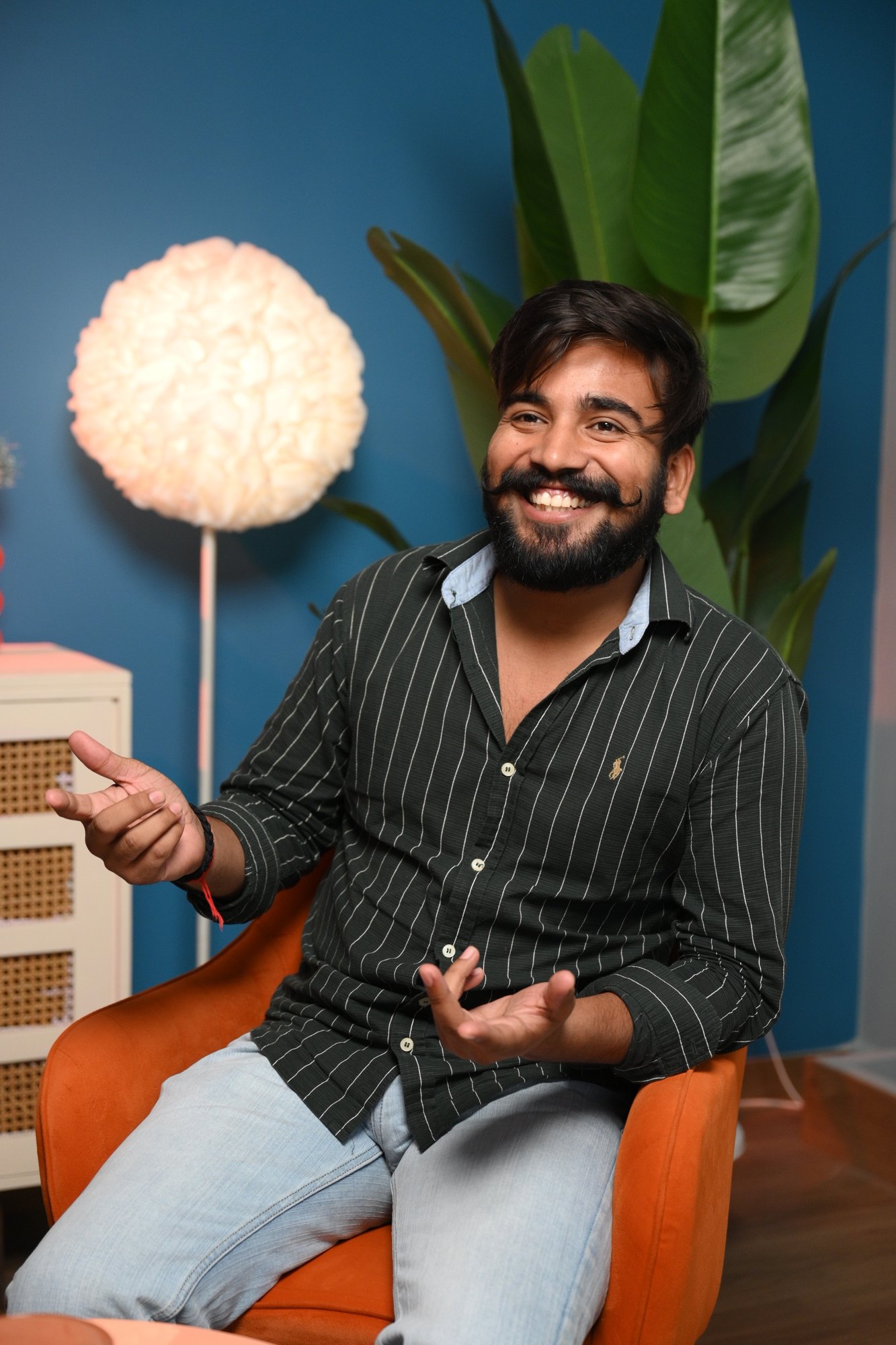 Vertical creator portrait at Sooper Studios in Noida