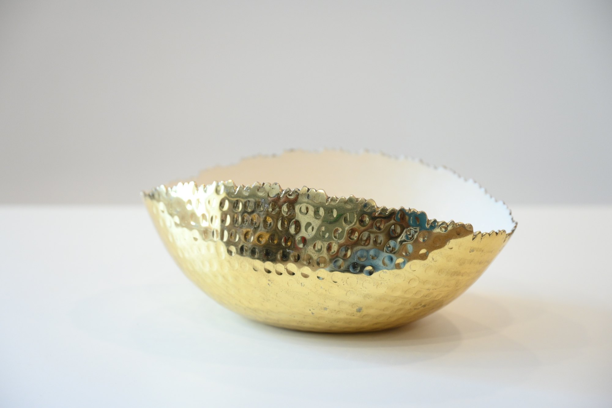 Hammered brass bowl