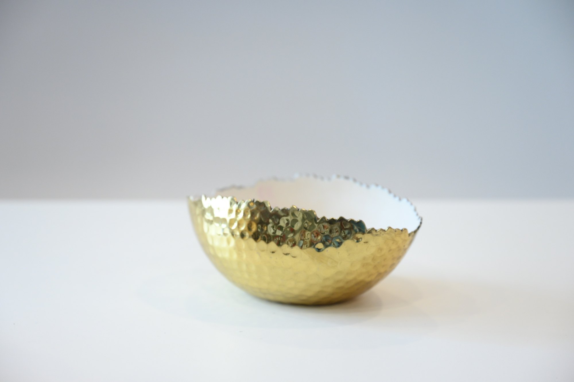 Small brass styling bowl