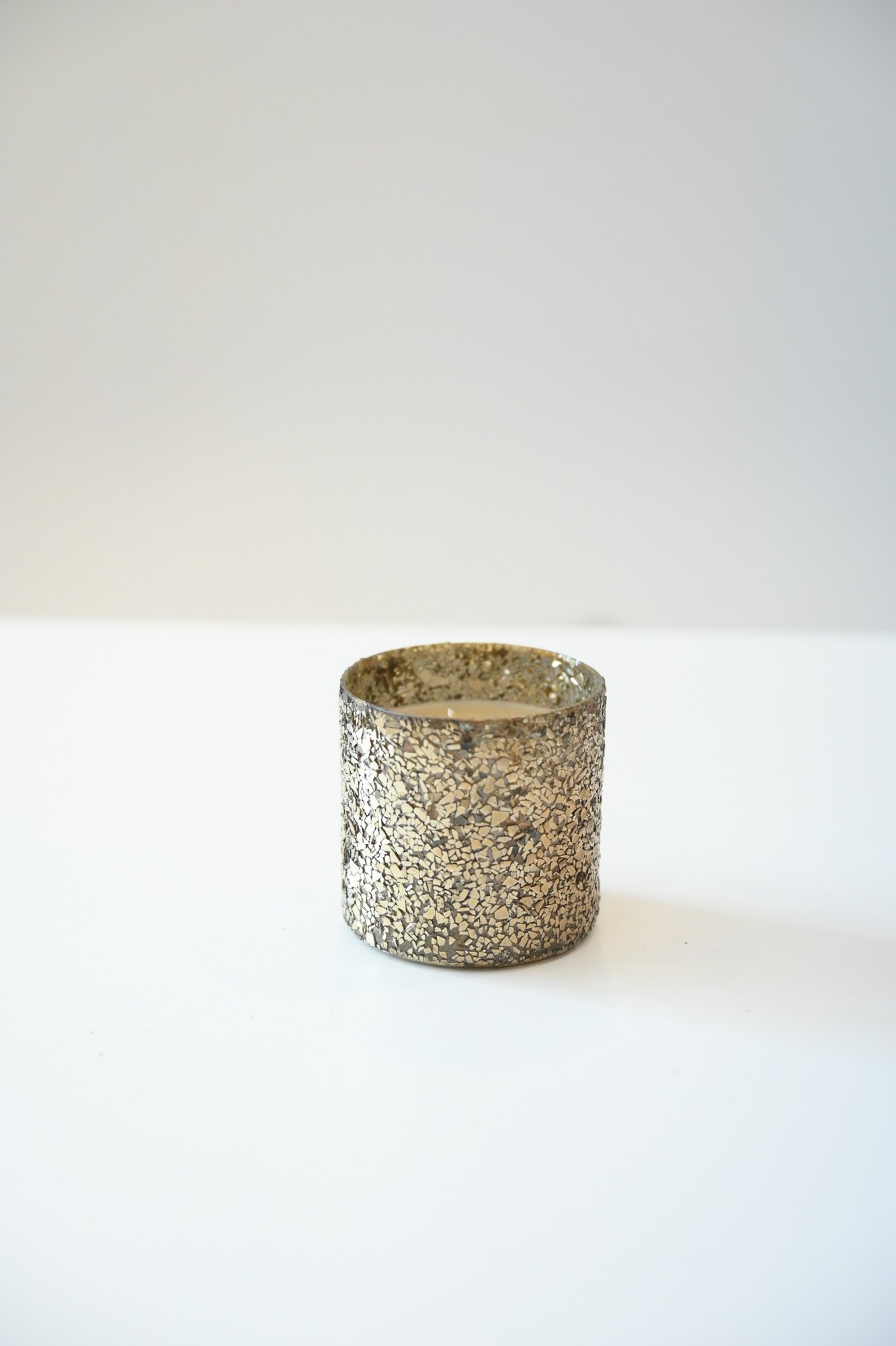 Textured metallic votive