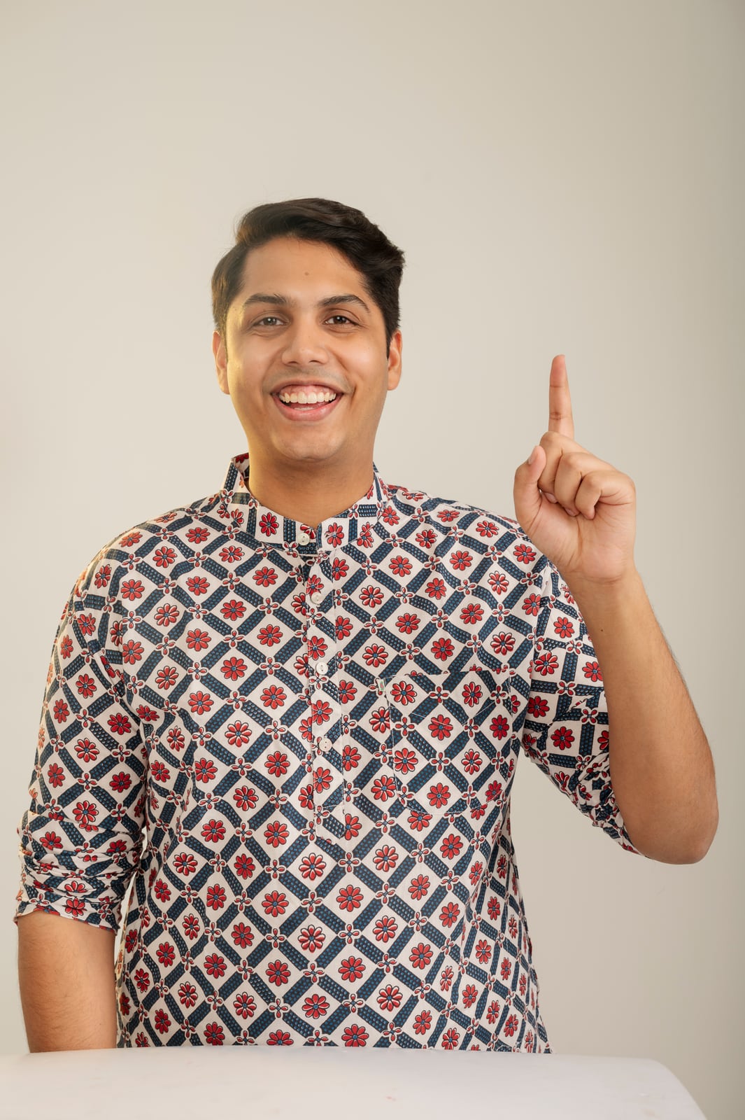 Expressive personal branding portrait photographed in studio