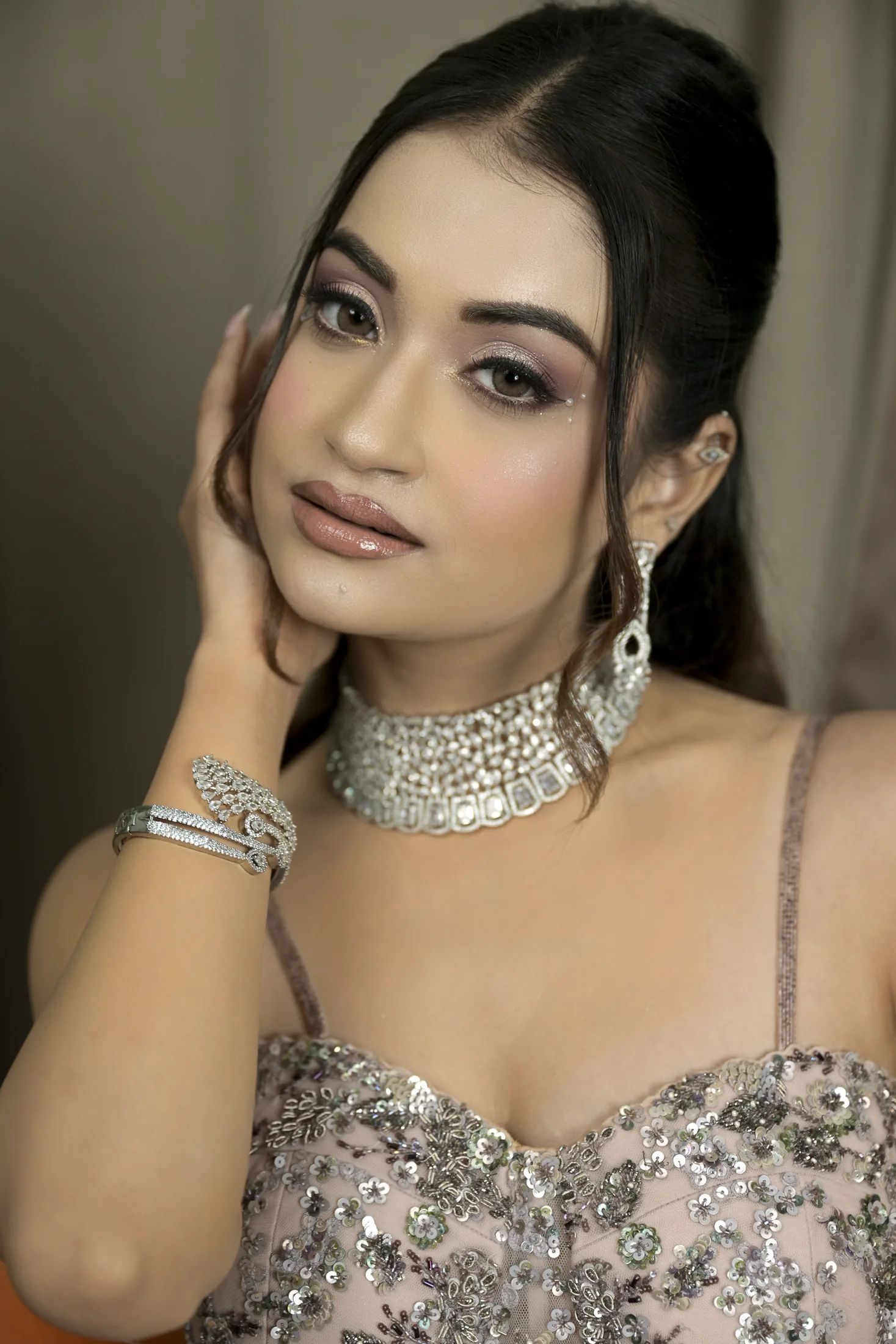 Jewellery and makeup portrait at Sooper Studios Noida